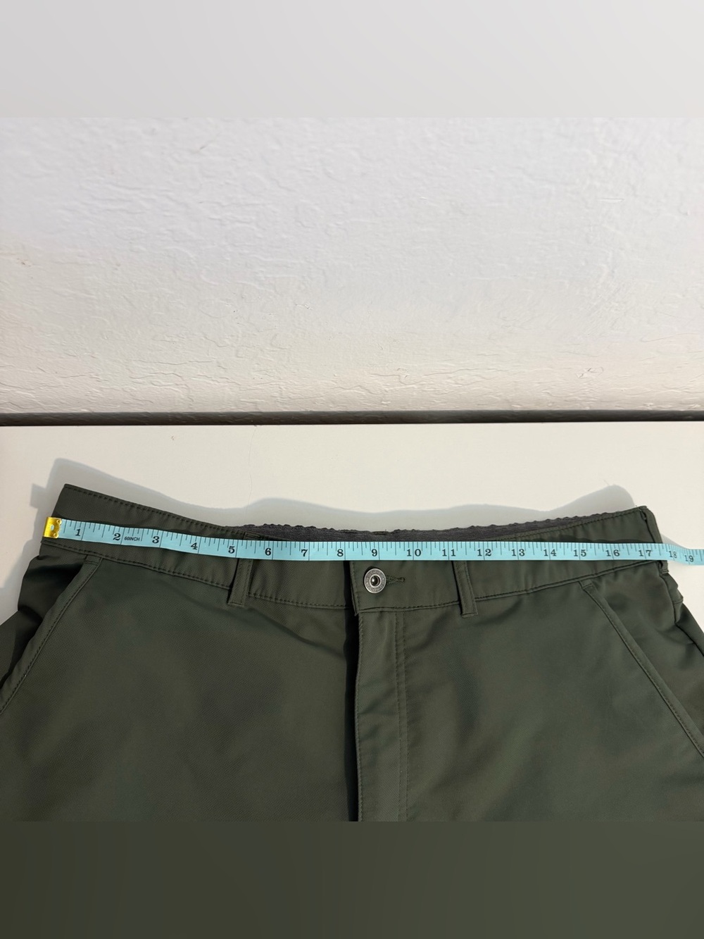 Gerry Men's Tech Shorts Size 36 Olive Green Stretch Hiking Trail Lightweight - Picture 6 of 9